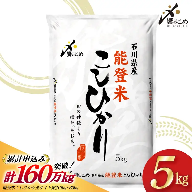 米 令和7年 能登米 こしひかり 精米 5kg