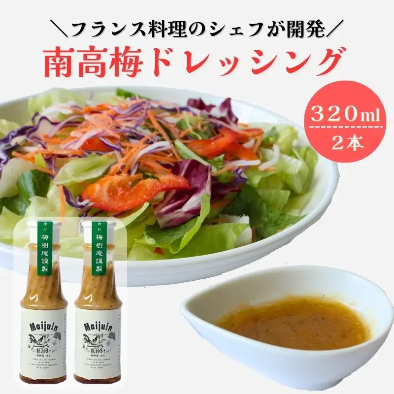 南高梅ドレッシング2本セット / 龍神村 野菜 サラダ 調味料 冷蔵 ギフト お取り寄せ 和歌山県 田辺市 【mei001】