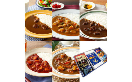 カレーの街よこすか名店 5種食べ比べプレミアムBOX 200g×4 180g×1 カレー 海上自衛隊カレー 海軍 海軍カレー 軍艦 横須賀 自衛隊 神奈川 レトルト 非常食 保存食  【横須賀商工会議所 おもてなしギフト事務局（株式会社調味商事）】 [AKAQ007]
