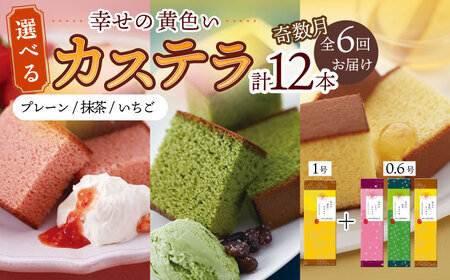 【奇数月（全6回）お届け】 幸せの 黄色い カステラ 食べ比べ 選べる 2本 詰合せ / かすてら 卵 人気 長崎 おやつ / 大村市 / 心泉堂[ACYU016]
