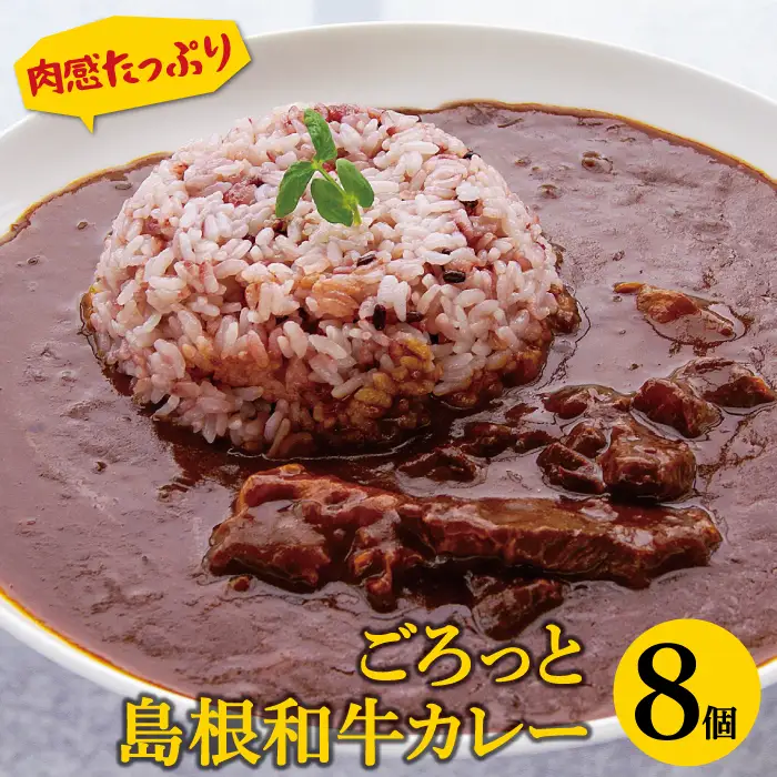 ごろっと島根和牛カレー（8個）【カレー 8個 1食 220g レトルト食品 レトルトカレー レトルト ビーフカレー 中辛 肉 和牛 しまね和牛 詰め合わせ セット 備蓄用 災害備蓄 島根県 大田市】