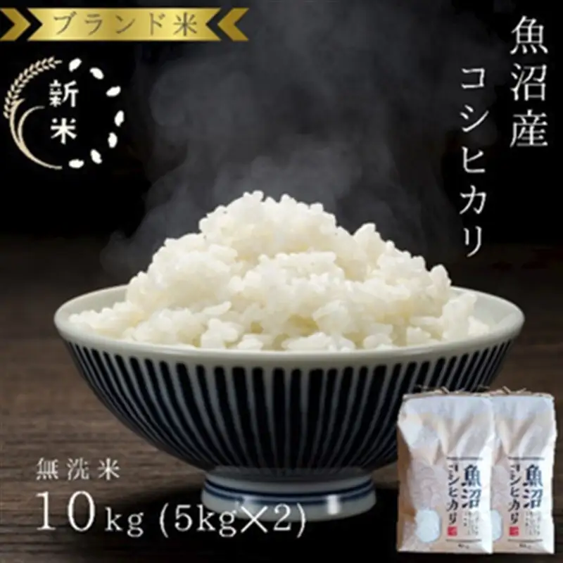 令和7年産 ブランド米 魚沼産コシヒカリ 無洗米 10kg（5kg×2袋） お米 