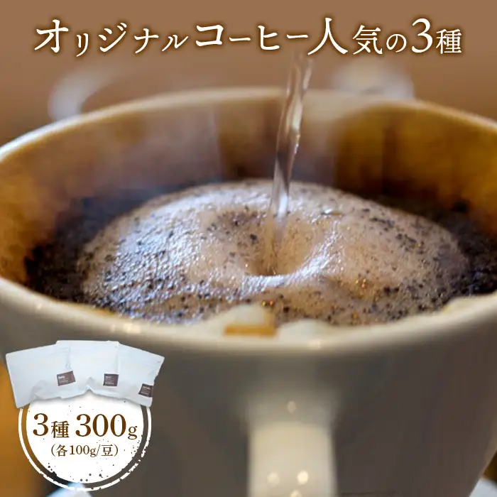 ONUKI COFFEE人気の3種100g（豆）×3（DAILY・FRENCH・パプアニューギニア）【2700102】