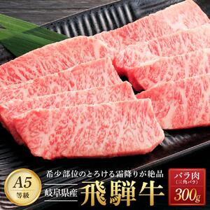 飛騨牛「希少部位」Ａ5 三角バラ 焼肉用 300ｇ｜国産 肉 牛肉 焼肉 和牛 黒毛和牛 グルメ おすすめ AD101 【飛騨牛 和牛ブランド 飛騨牛 黒毛和牛 飛騨牛 岐阜 大野町 飛騨牛】