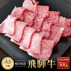 飛騨牛Ａ5 赤身肉 焼肉用 500ｇ モモ 又は カタ 肉 ｜国産 肉 牛肉 焼肉 和牛 黒毛和牛 赤身 グルメ A5等級 おすすめ AD123  【飛騨牛 和牛ブランド 飛騨牛 黒毛和牛 飛騨牛 岐阜 大野町 飛騨牛】