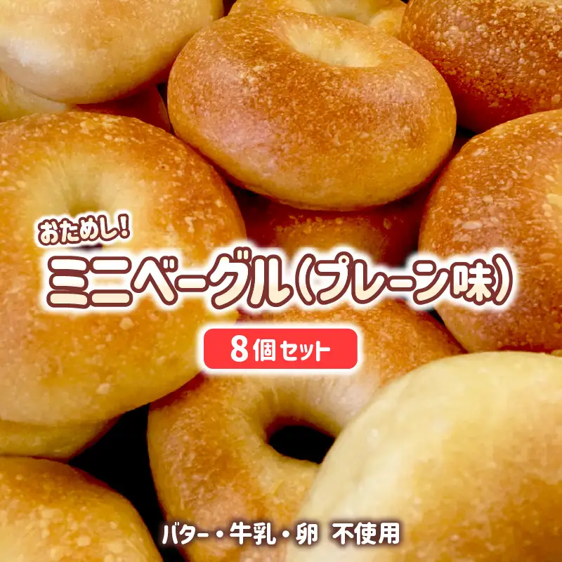 おためしミニベーグル（プレーン）8個_kn075-003
