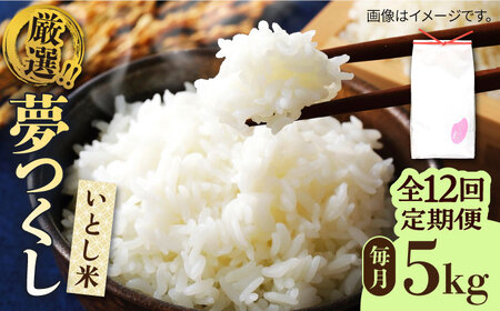 【全12回定期便】いとし米 厳選夢つくし 5kg×12回 (糸島産) 糸島市 / 三島商店 [AIM023] 米 白米