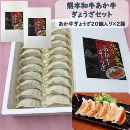 あか牛ぎょうざセット(あか牛餃子20個入り×2箱)(美里町)_惣菜・加工品 餃子  ぎょうざ ギョウザ_【配送不可地域：離島】【1444411】