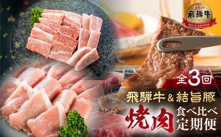 飛騨牛 & 結旨豚 定期便 3回 お届け てんから 訳あり 定期便 [S575]