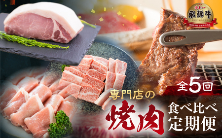 飛騨牛 & 結旨豚 定期便 5回 お届け てんから 定期便 [S578]