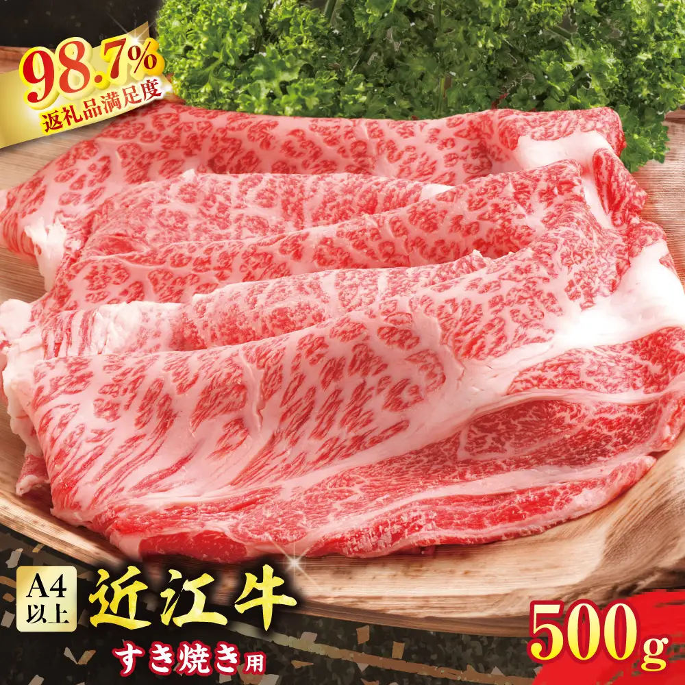 【カネ吉山本】近江牛　すきやき用　【500g】【Y079W1】 近江牛  牛肉 すき焼き