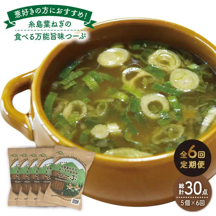 【 全6回 定期便 】 糸島 葉ねぎ の 食べる 万能 旨味つーぷ 5個 《糸島》 【Carna】 [ALA033]
