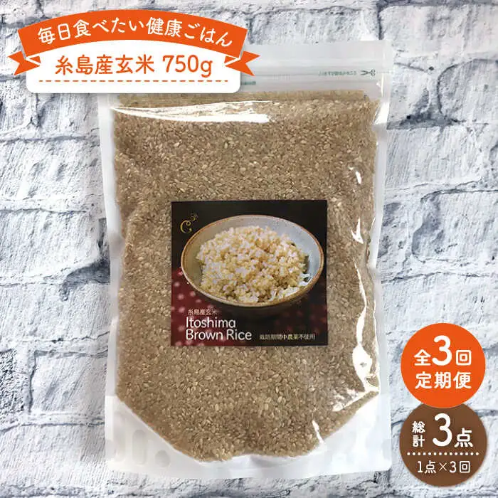 【 全3回 定期便 】 糸島産 玄米 《糸島》 【Carna】 [ALA044]