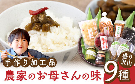 手作り加工品 ど根性小町セット 農家のお母さんの味9種 桂川町/ど根性小町 [ADAF001] らっきょ 梅干し かりんとう 佃煮 ジャム 柚子胡椒 オクラ 漬物