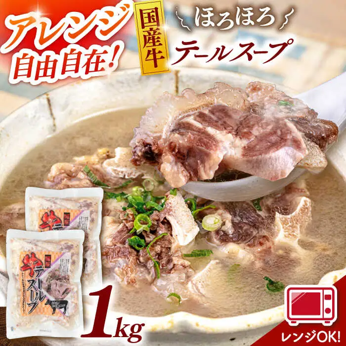 国産牛 テールスープ 500g×2袋 桂川町/マルマツ産業株式会社 [ADAE003] テール スープ 牛テール ビーフ 湯煎 時短 簡単