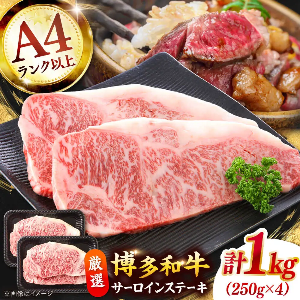 博多和牛サーロインステーキ セット 1kg [250g×４枚]  [ADAQ002] 国産 サーロインステーキ