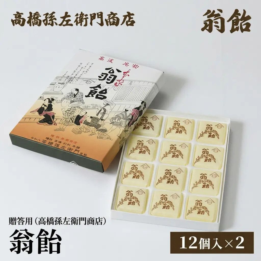 高橋孫左衛門商店 翁飴 12個入り×2箱 新潟上越 翁飴