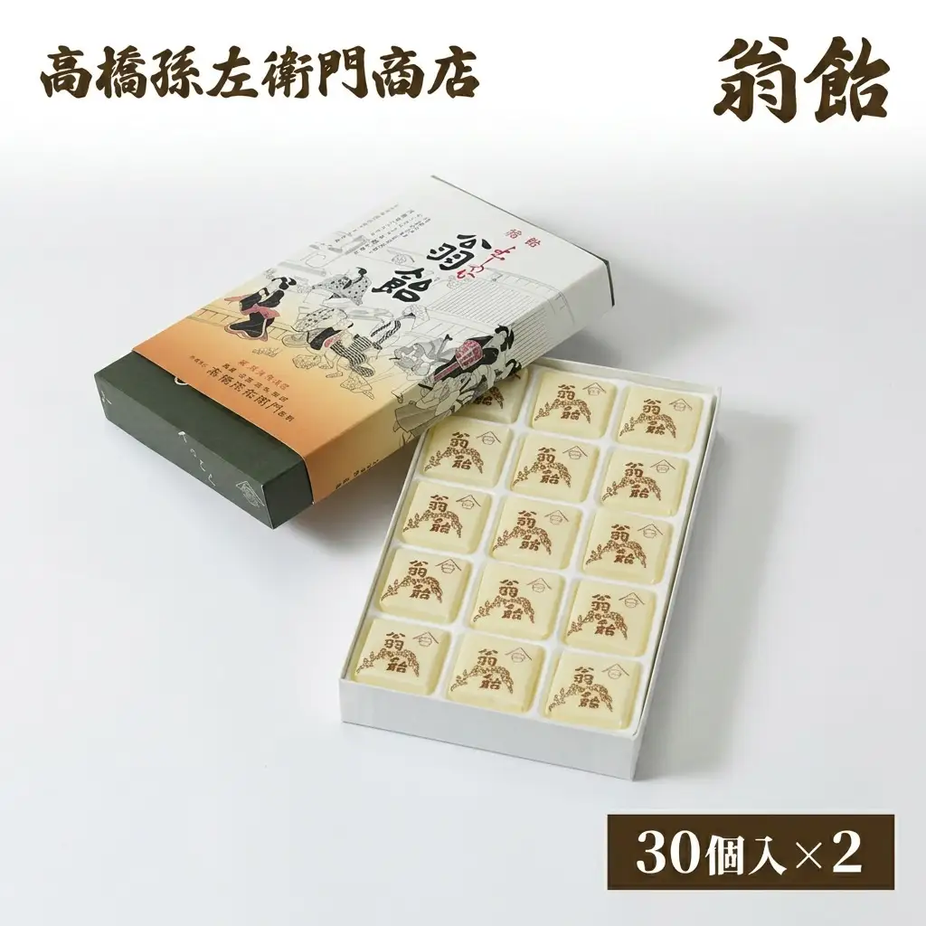 高橋孫左衛門商店 翁飴 30個入り×2箱 新潟上越 翁飴
