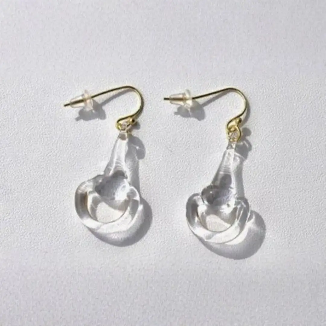 ハーフビットピアス CLEAR(イヤリングに変更可) | ピアス アクセサリー