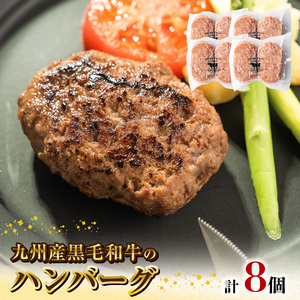 九州産黒毛和牛のハンバーグ(100g×2個入り)×4パック N0105-YZA2219
