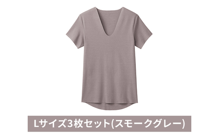 【YN1515】グンゼ 3枚セット YG Lサイズ カットオフV ネックTシャツ グンゼ