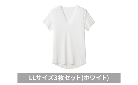 【YN1515】グンゼ 3枚セット YG LLサイズ カットオフV ネックTシャツ グンゼ