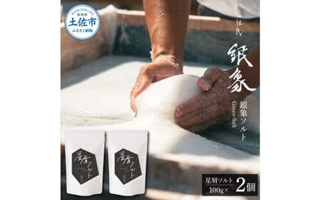 銀象ソルト Ginzo-Salt 星屑ソルト 100g×2個セット（合計200g）  高知県土佐市 【塩杜氏銀象】 [BQBX005]