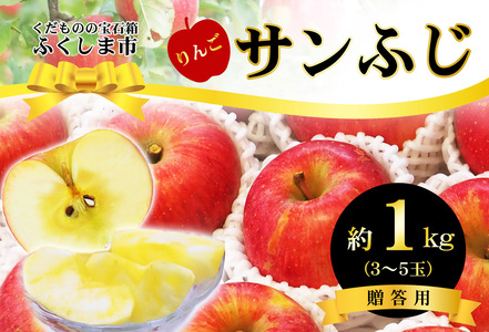 No.2770 ふくしまのサンふじりんご　約1kg 【2026年度発送】