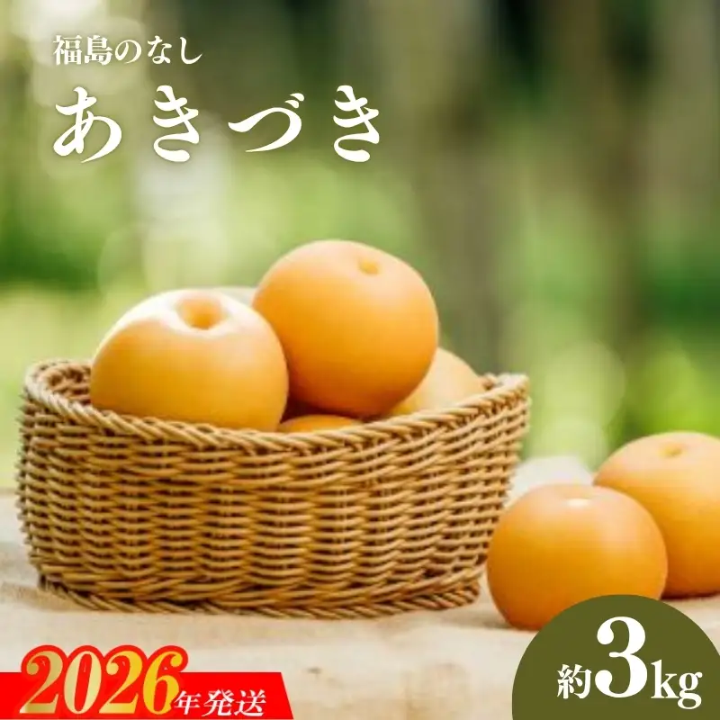 No.2782旬の特選梨 あきづき3kg【2026年発送】