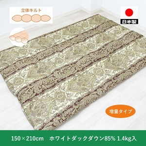 増量タイプ 立体 羽毛ふとん(SL) ホワイトダックダウン ピンク K0523067WD85A｜ホワイトダックダウン ふわふわ あったか 羽毛布団 パワーアップ加工 殺菌 消臭 防ダニ オゾン加工 [4392]