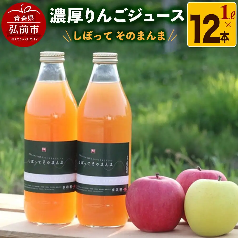 濃厚りんごジュース『しぼって そのまんま』1L×12本 RED APPLE