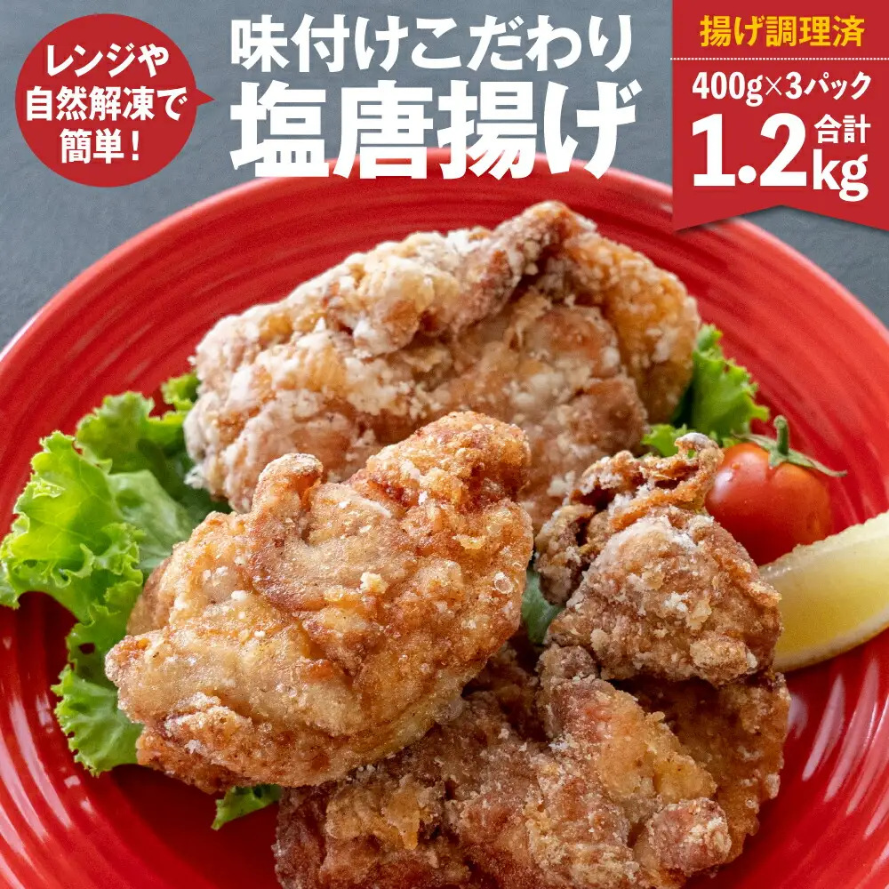 味付け こだわり 塩唐揚げ  計1.2kg ジューシー お肉 唐揚げ