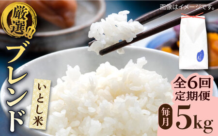 【全6回定期便】いとし米 厳選ブレンド 5kg×6回(糸島産) 糸島市 / 三島商店 [AIM036] 米 白米