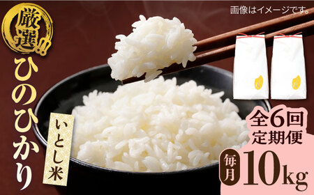 【全6回定期便】いとし米 厳選ひのひかり 10kg×6回(糸島産) 糸島市 / 三島商店 [AIM051] 米 白米