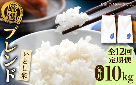 【全12回定期便】いとし米 厳選ブレンド 10kg×12回(糸島産) 糸島市 / 三島商店 [AIM055] 米 白米