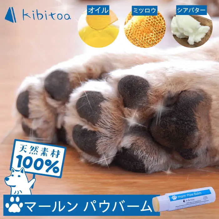 【天然素材100％・肉球用】にほんみつばちのミツロウ＆オーガニックオイルの マールン パウ バーム お試し用 糸島市 / kibitoa [AIN002]