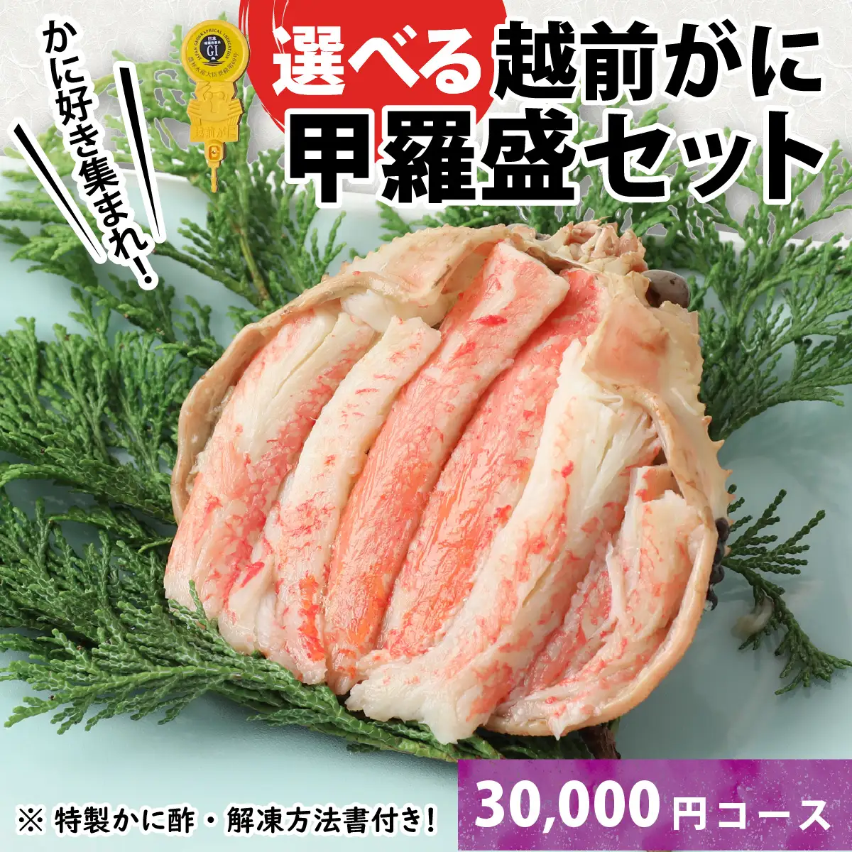 Ｂ　越前がに甲羅盛（175g前後 × 1個）合計1個 [C-096005_02] / 甲羅盛り