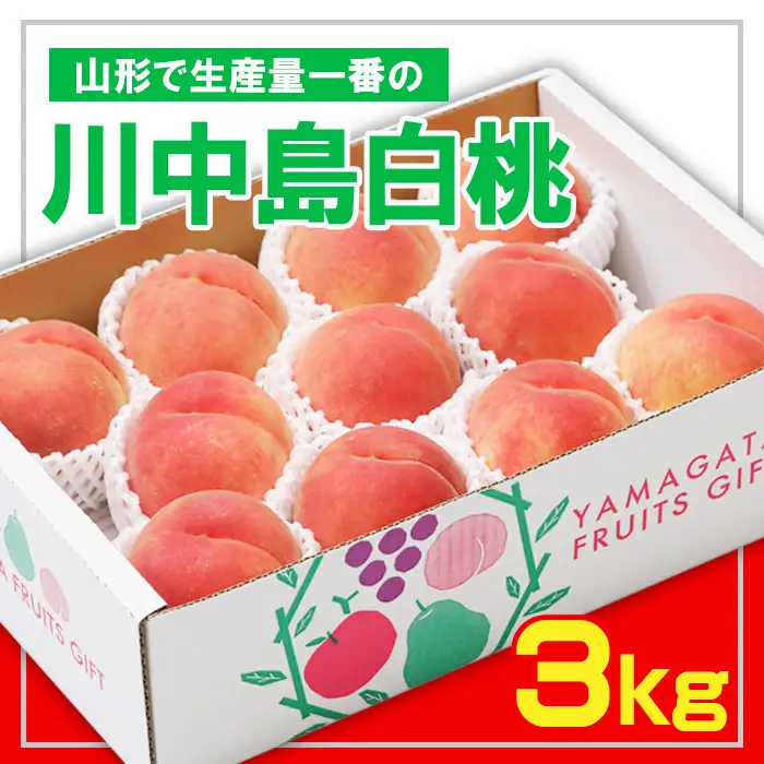 ☆フルーツ王国山形☆ 白桃 秀品3kg [山形で生産量1番の 川中島白桃 ]【令和8年産先行予約】FS23-825 くだもの 果物 フルーツ 山形 山形県 山形市 2026年産