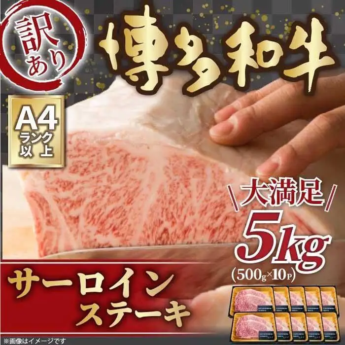 訳あり博多和牛サーロインステーキセット 5kg(500g×10)