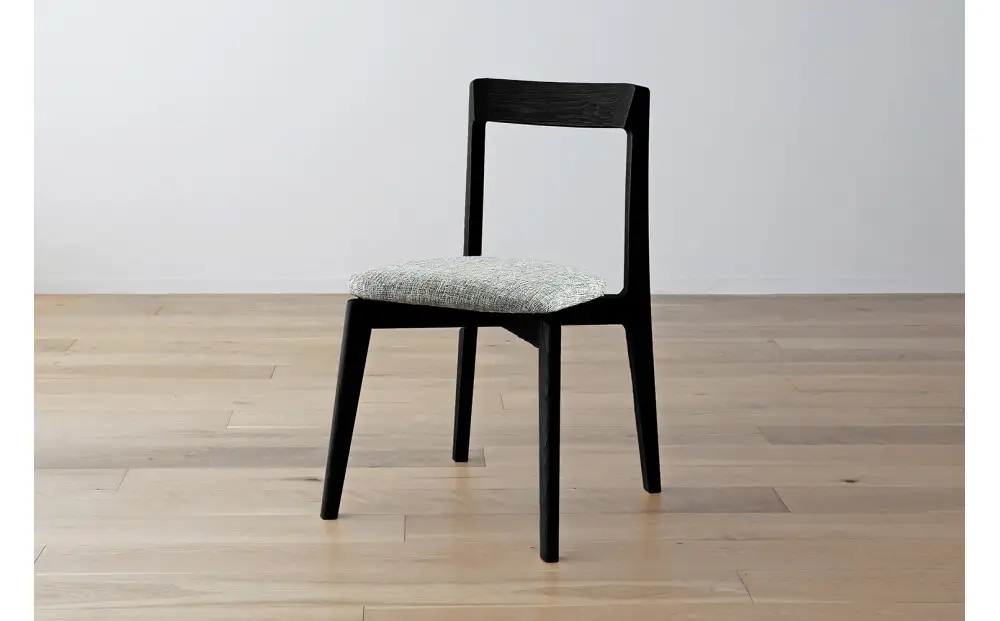 【開梱設置】高野木工 RIALTO CHAIR リアルト チェア オーク(黒塗装) 布座 【10年保証】