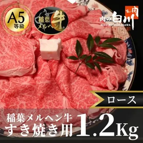 稲葉メルヘン牛(A5)すき焼き用　ロース1.2Kg【配送不可地域：離島・北海道・沖縄県・東北・中国・四国・九州】【1291595】