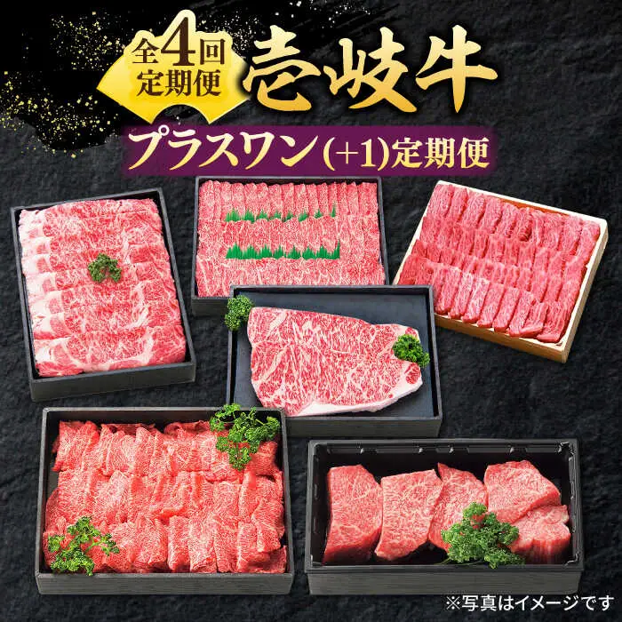 【全4回定期便】 特選 壱岐牛 プラスワン（＋1） 定期便 《壱岐市》【太陽商事】[JDL096] ステーキ サーロイン モモ 焼肉 すき焼き しゃぶしゃぶ 153000 153000円 15万円