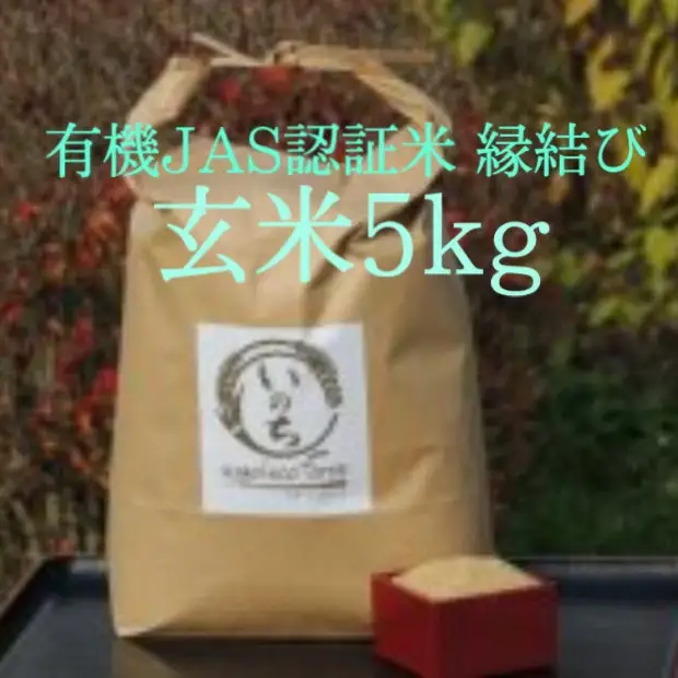 有機JAS認証米「縁結び」玄米５kg　【07208-0250】
