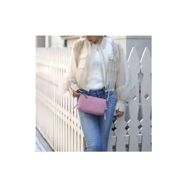 豊岡鞄　TUTUMU スエード Osanpo Wallet（S3101）オールドローズ