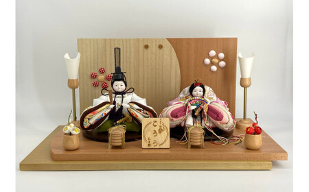 伝統工芸士 蘇童の ひな人形『手まり雛 ころろ ショコラ＆ベリー』 匠の技 親王飾り