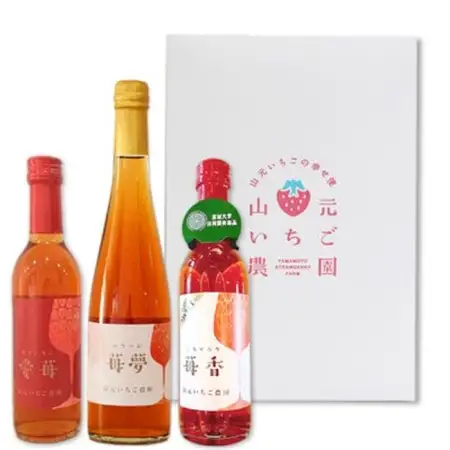 山元いちご農園 いちごワイン飲み比べセット_酒・アルコール  ワイン _【1378827】