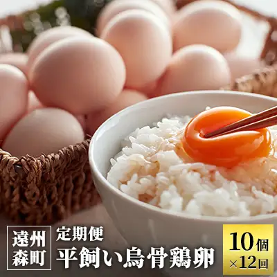 卵 烏骨鶏 10個 定期便 12ヶ月 平飼い 卵
