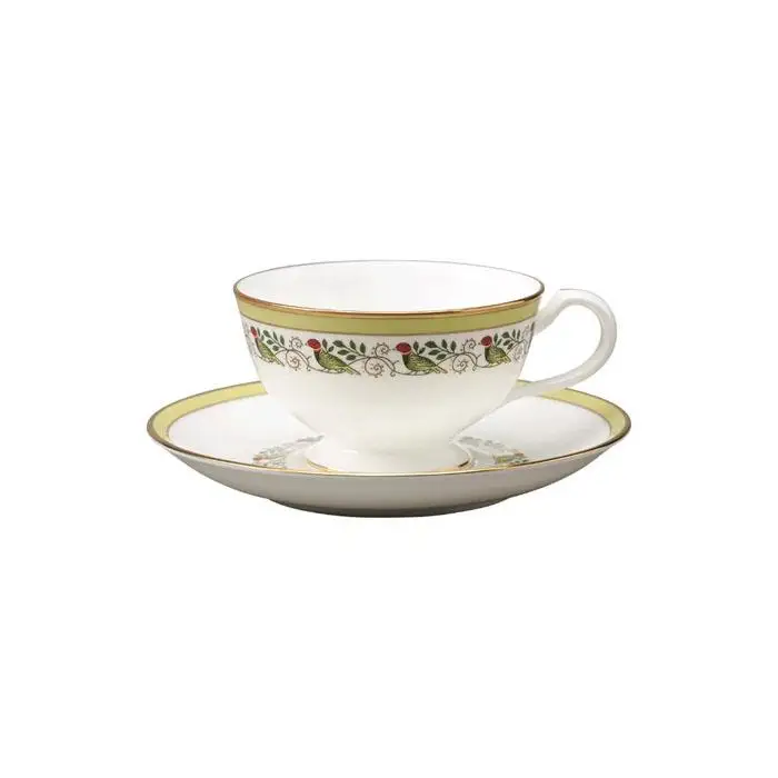 ノリタケ アーカイブコレクション カップ＆ソーサー(若草色絵鳥文)N-366J/X97221