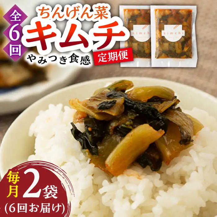 【6回定期便】ちんげん菜キムチ 2袋 /おかわりのうえん [UDD007] 漬物 キムチ