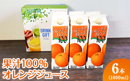  果汁100％オレンジジュース　1000mlパック×6本入 _EG07